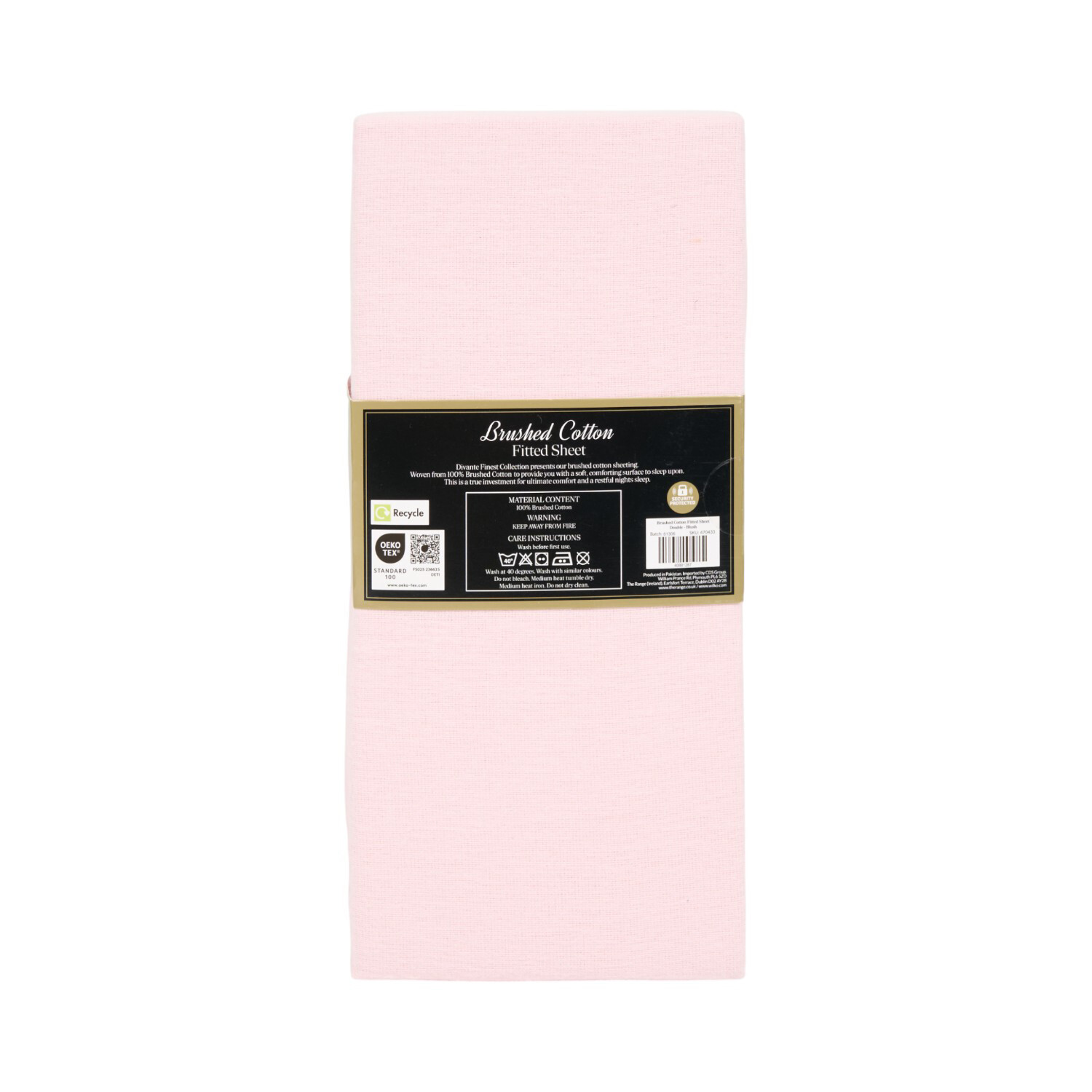 Cosy Brushed Cotton Fitted Sheet Blush Superking Image 3
