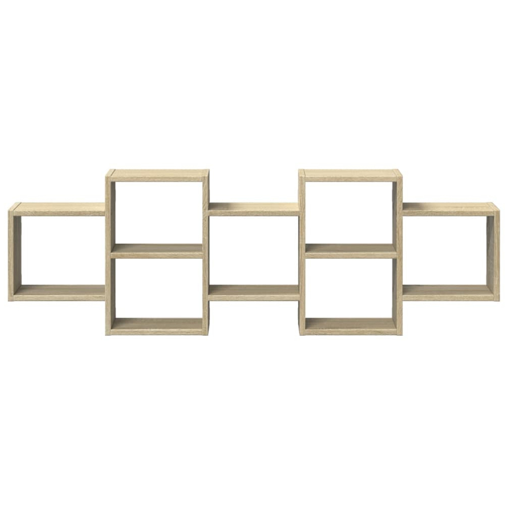 vidaXL 129 x 18 x 42cm Sonoma Oak Wall Shelf Image 3