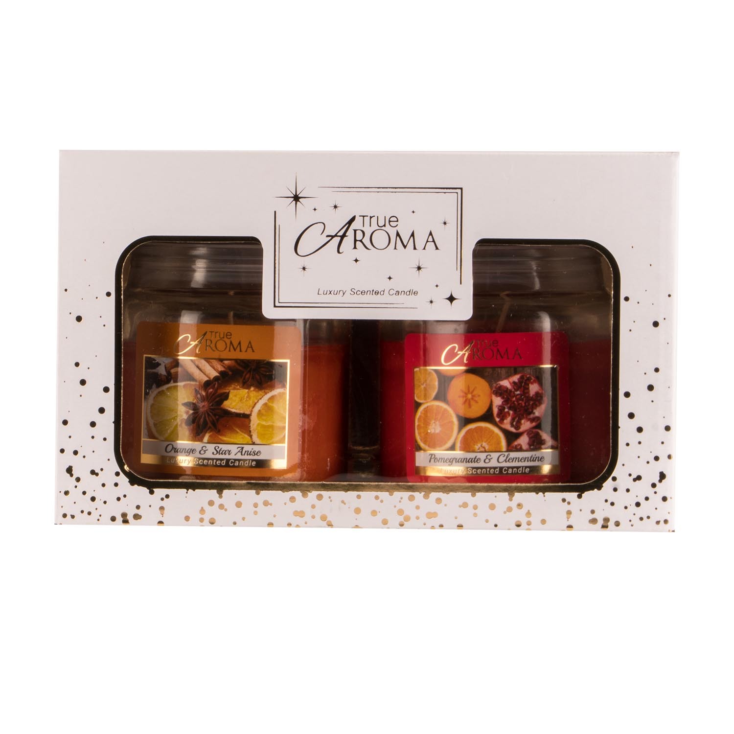 Pack of 2 True Aroma Festive Fruit Candles Image 1