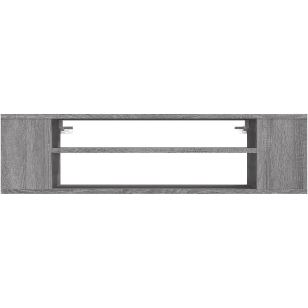 vidaXL 2 Shelf Grey Sonoma Wall Mounted TV Cabinet Image 4
