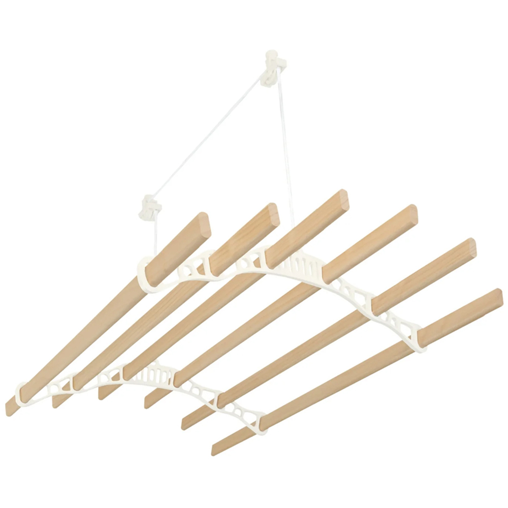 Monstershop Ivory Clothing Airer Ceiling Pulley 1.5m Image 1