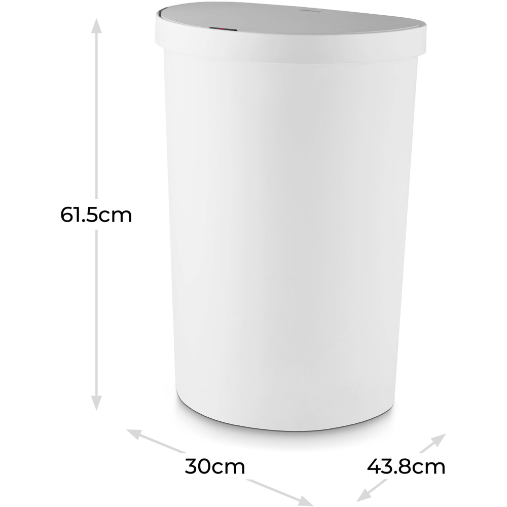 Tower White Curved Sensor Bin 50L Image 8