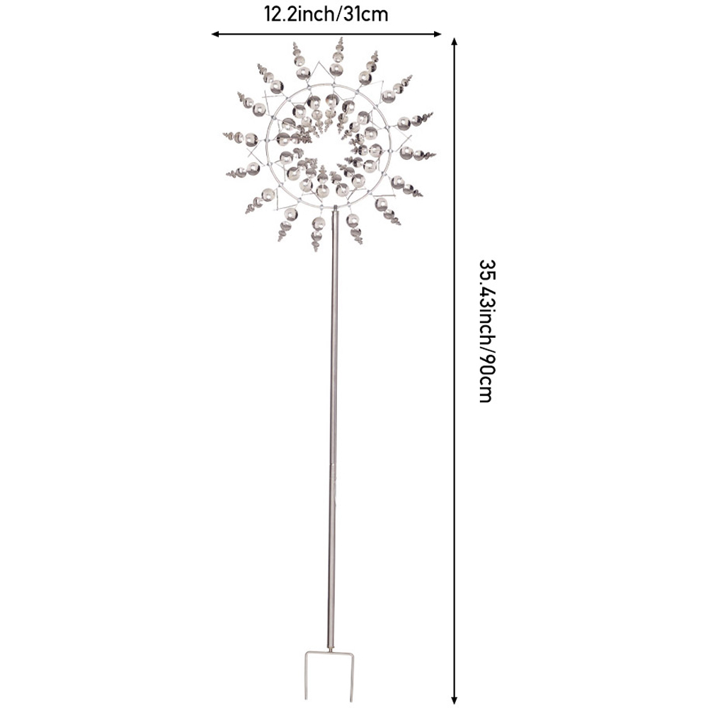 Living and Home Metal Magical Kinetic Windmill Spinner Image 7