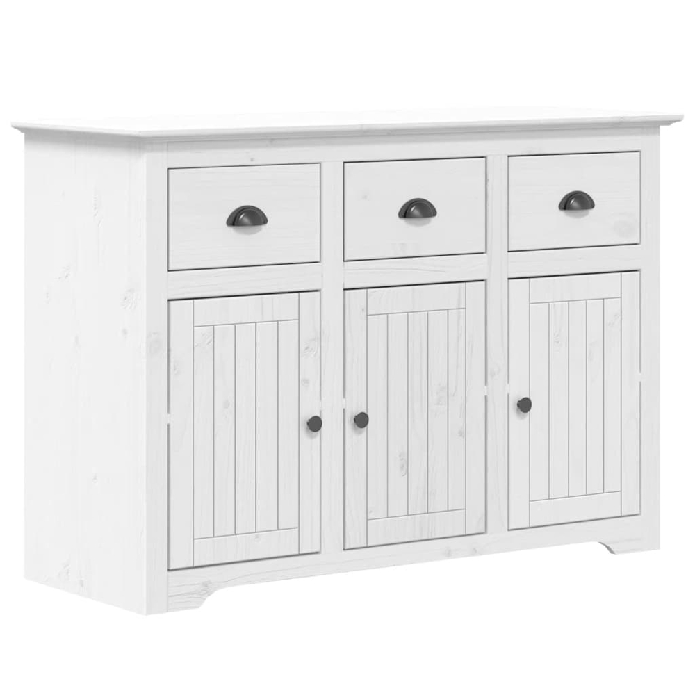 vidaXL 6 Door 3 Drawer White Pine Wood Highboard Image 7