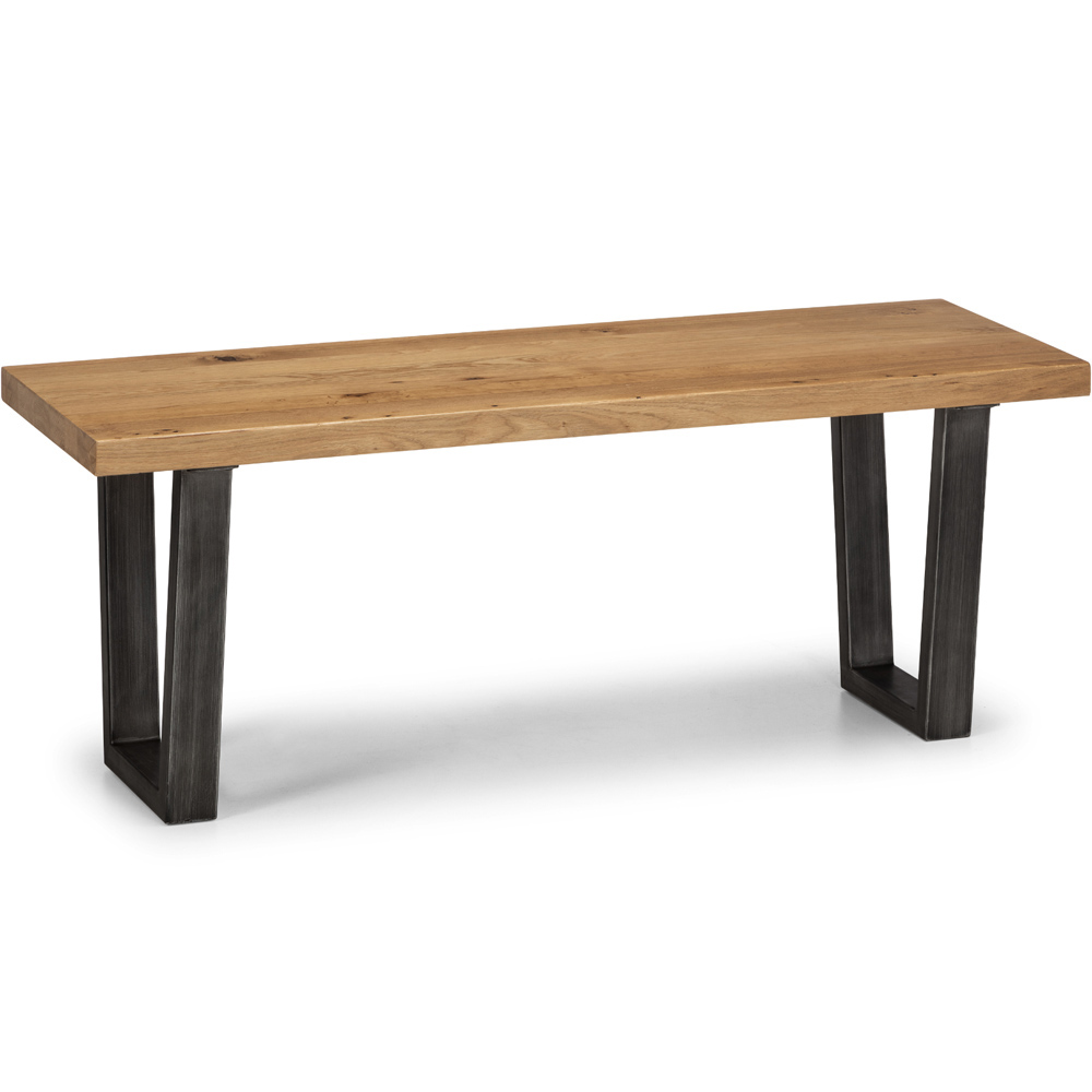 Julian Bowen Brooklyn 2 Seater Oak Dining Bench Image 2