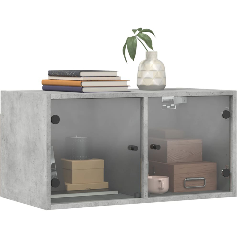 vidaXL 2 Door Concrete Grey Wall Cabinet Set of 2 Image 3