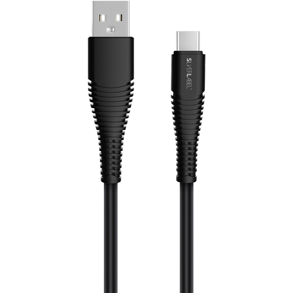 SilverLabel Black Mains Charger and USB-C Cable Bundle Image 3