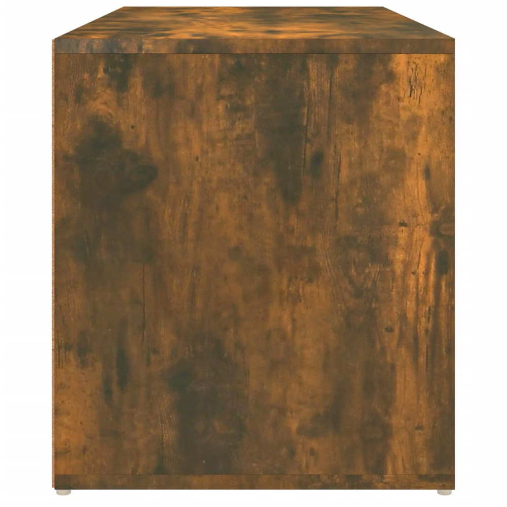 vidaXL Single Drawer Smoked Oak Hall Bench Image 7