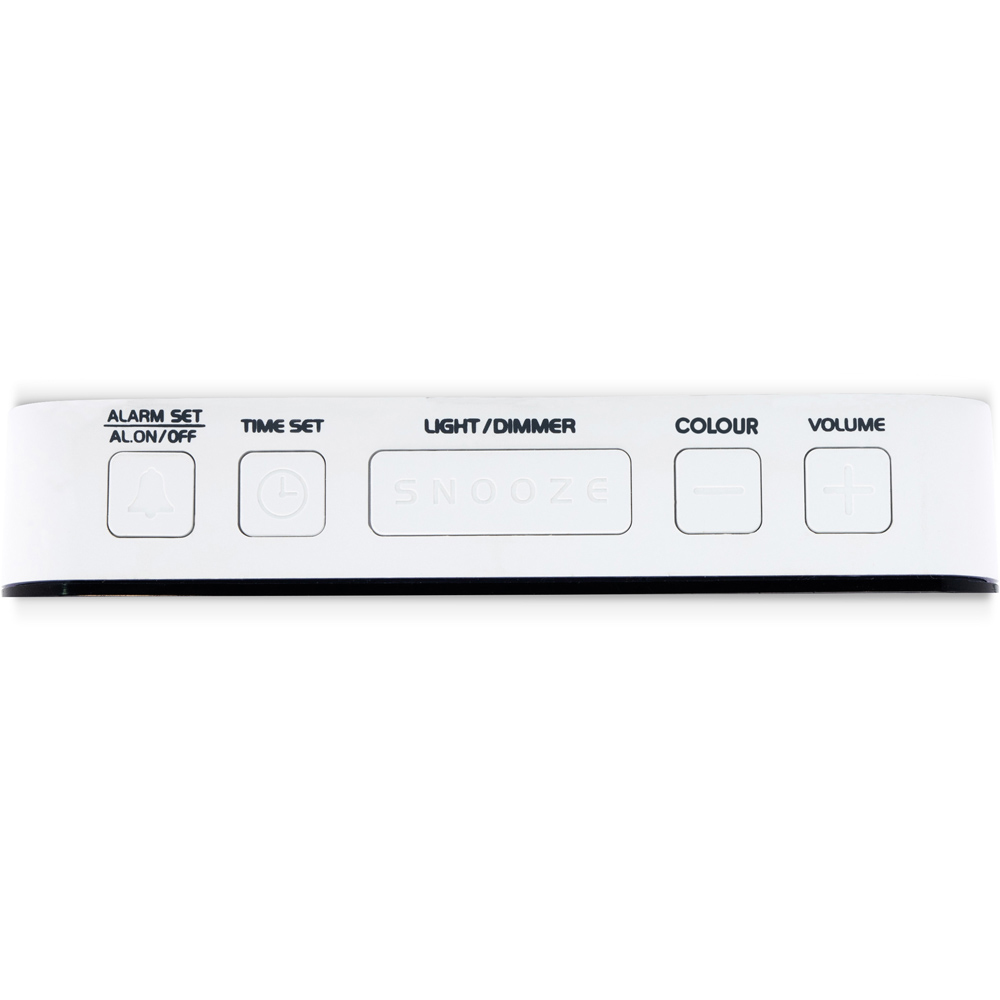 Acctim Jaxon White LED Colour Changing Digital Alarm Clock 14cm Image 8