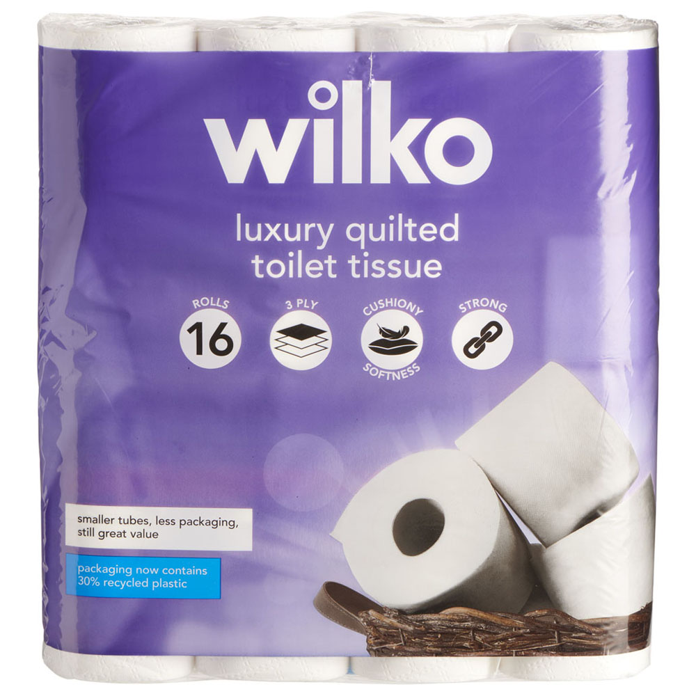 Wilko Quilted Toilet Tissue 16 Pack Image 1