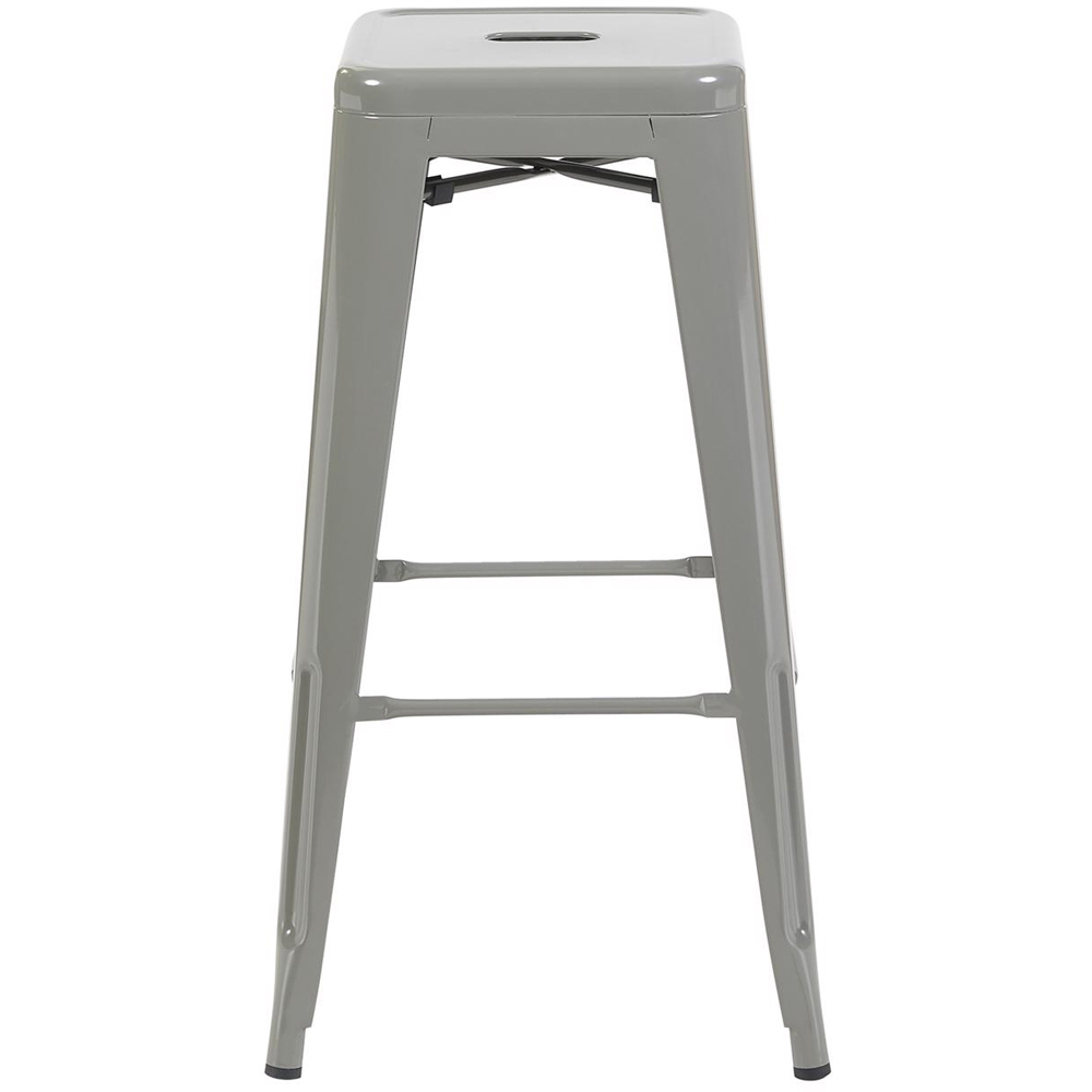 FWStyle Silver Gloss Metal Bar Stool 4 Pack Image 3