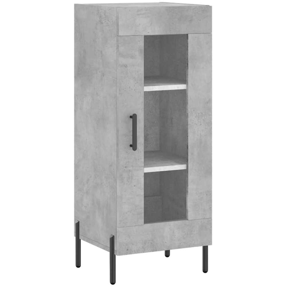 vidaXL 2 Wood and Glass Door Concrete Grey Highboard Image 5