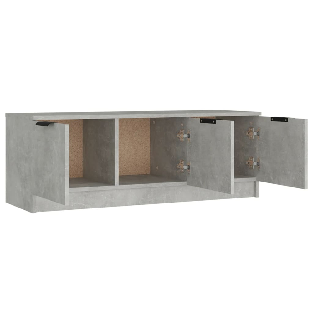 vidaXL 3 Door Concrete Grey TV Cabinet Image 4
