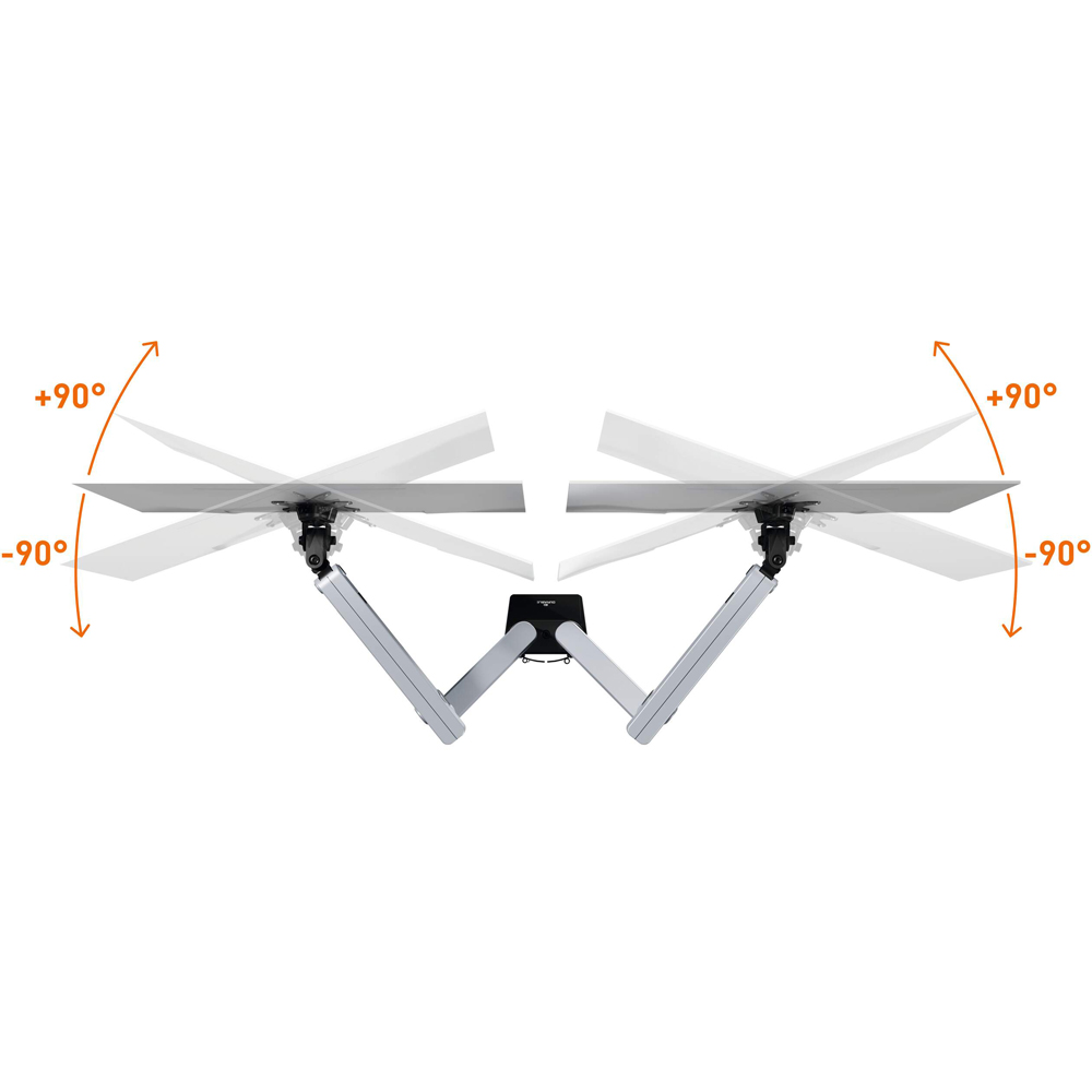 Durable Select Plus Dual Monitor Mount Arm Desk Clamp for 2 Screens 17-32 inch Image 6
