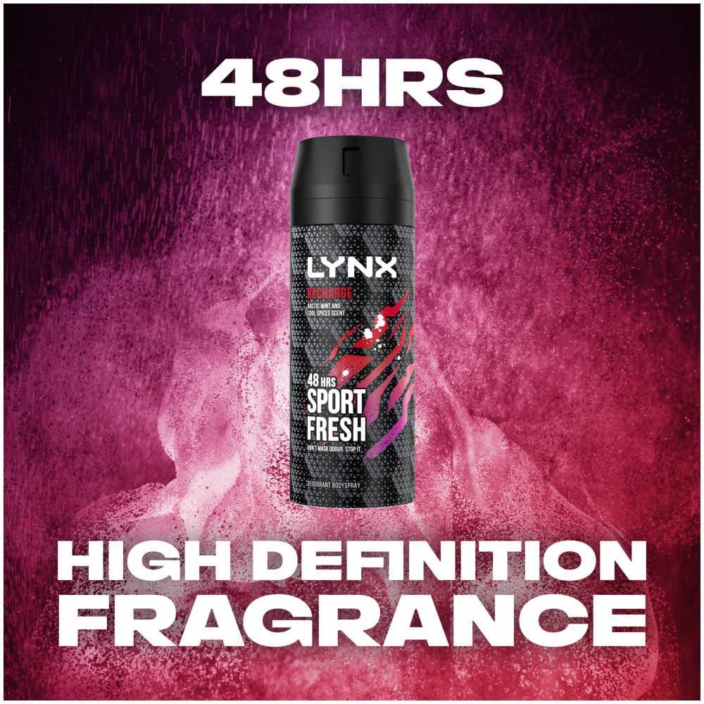 Lynx Recharge Body Spray Case of 6 x 150ml Image 8