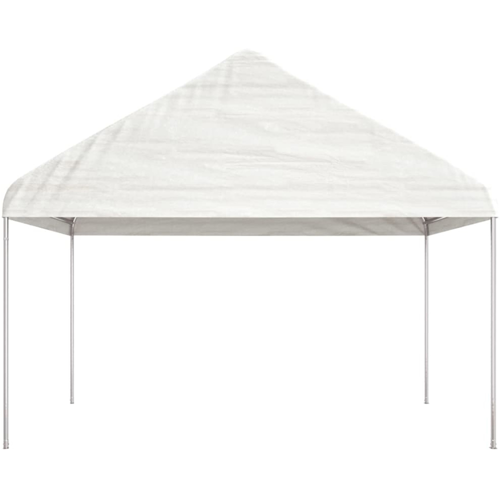 vidaXL 3.22 x 6.69m White Gazebo with Roof Image 3