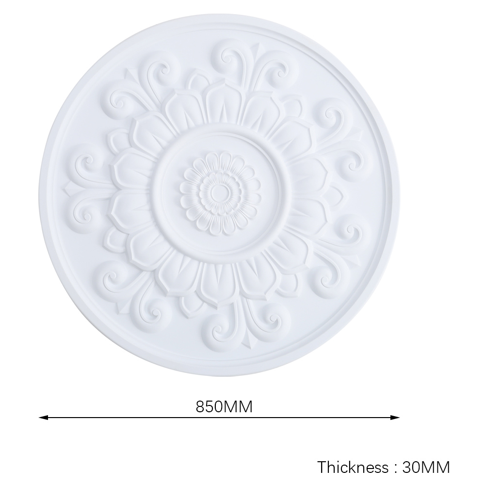 Living and Home Polyurethane Ceiling Medallion 33 inch Image 9
