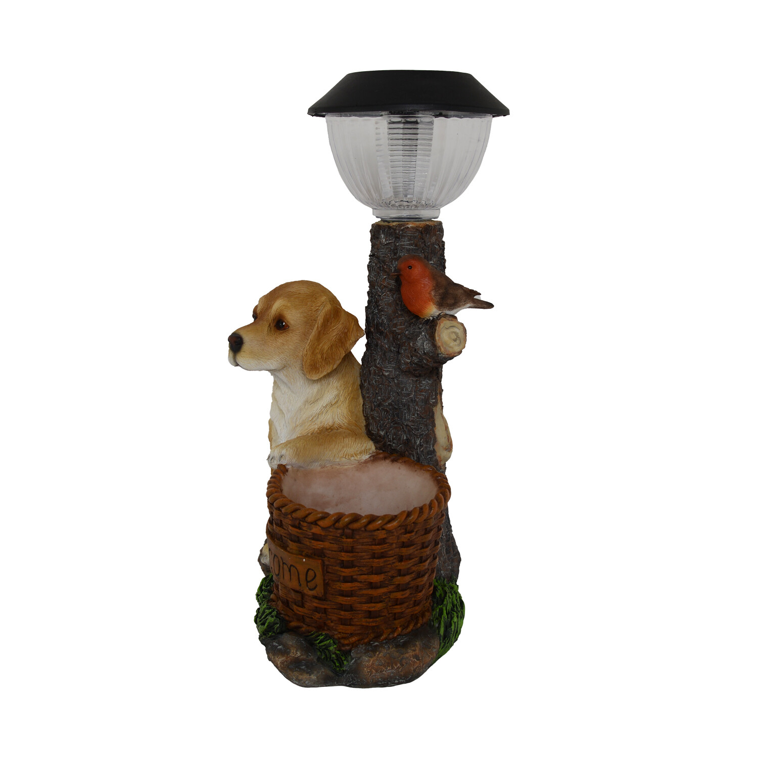 Solar Labrador Planter Lantern Light Image 3