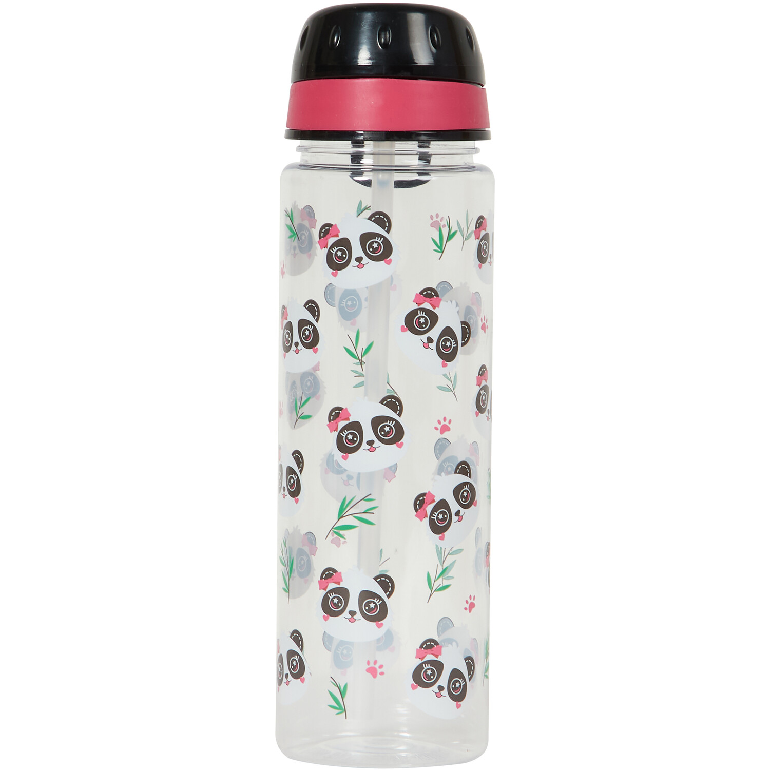 Panda Water Bottle 500ml - Clear Image 1