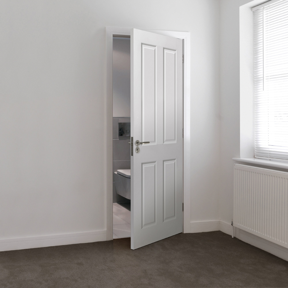 JB Kind Canterbury Smooth White Primed FD30 Internal Door 1981 x 686mm Image 2