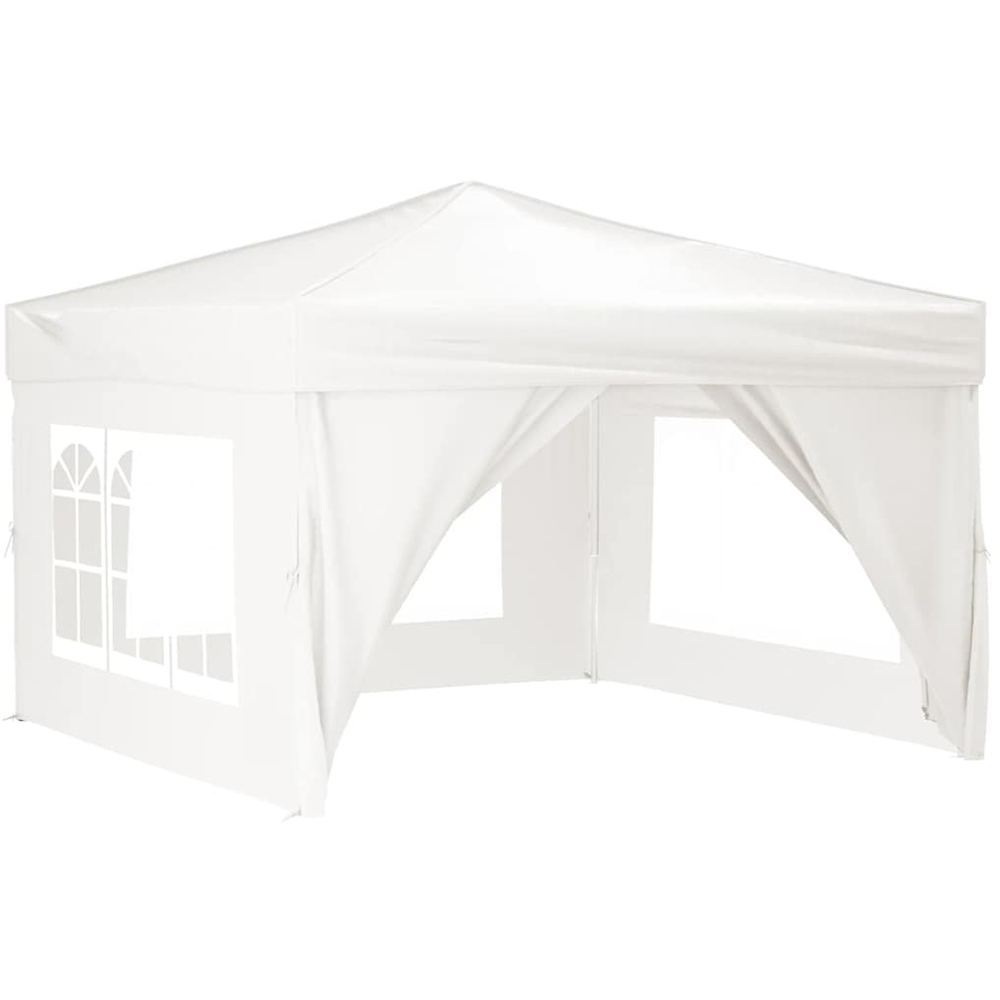 vidaXL 3 x 3m White Foldable Party Tent with Sidewalls Image 2