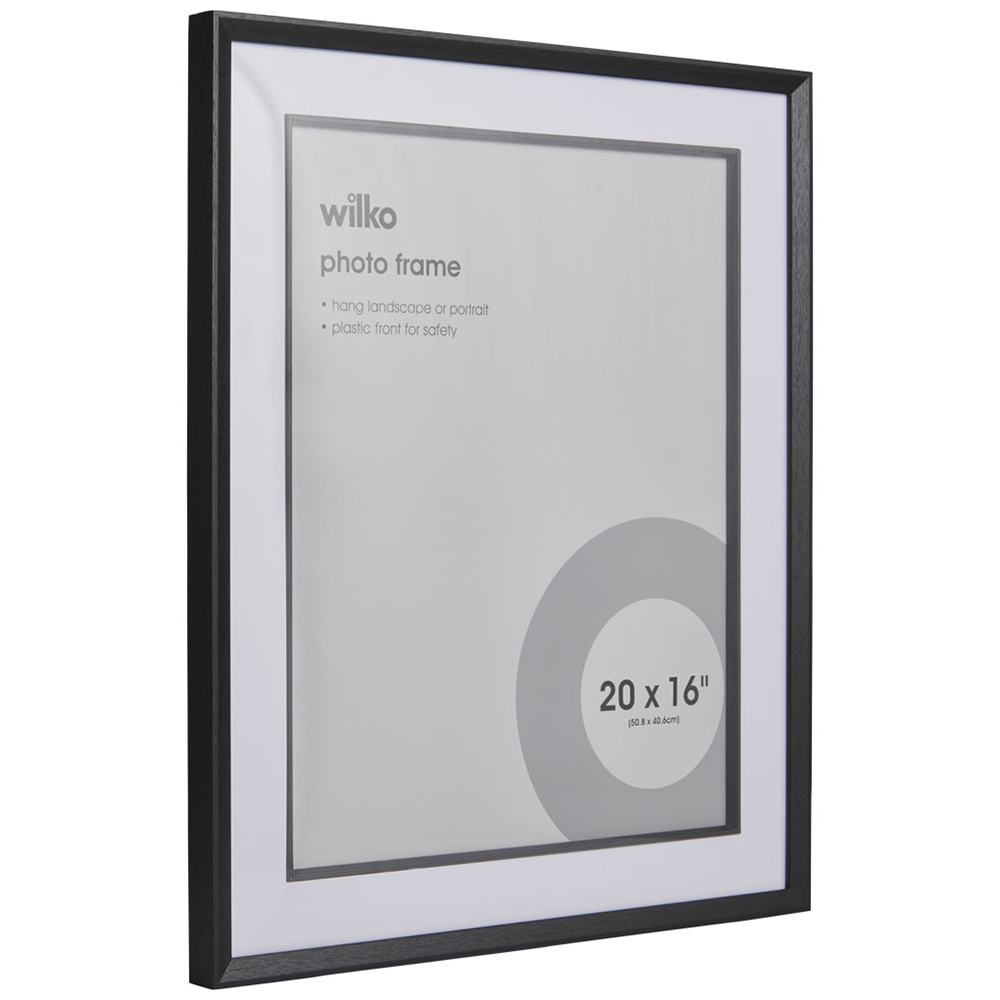 Wilko Bevelled Black Frame 20 x 16inch Image 2