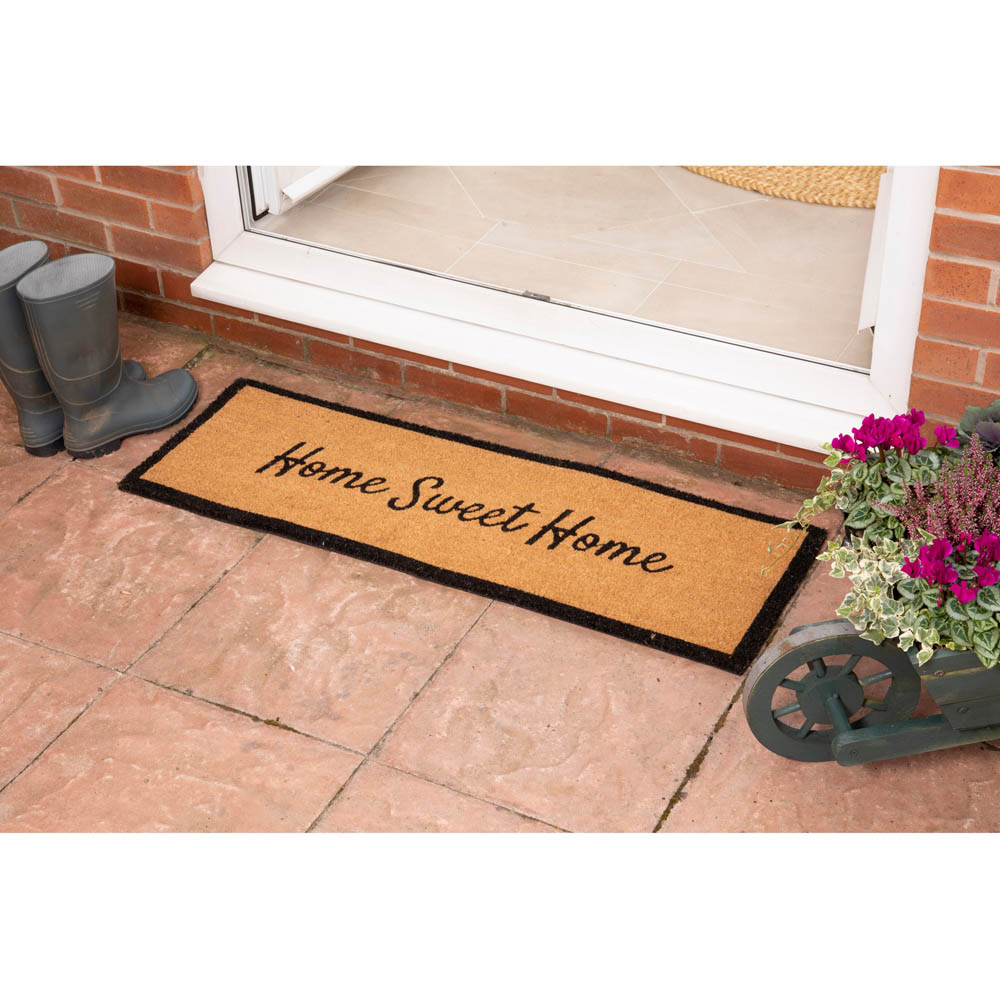 Astley Black Slogan Coir Doormat 40 x 120cm Image 5