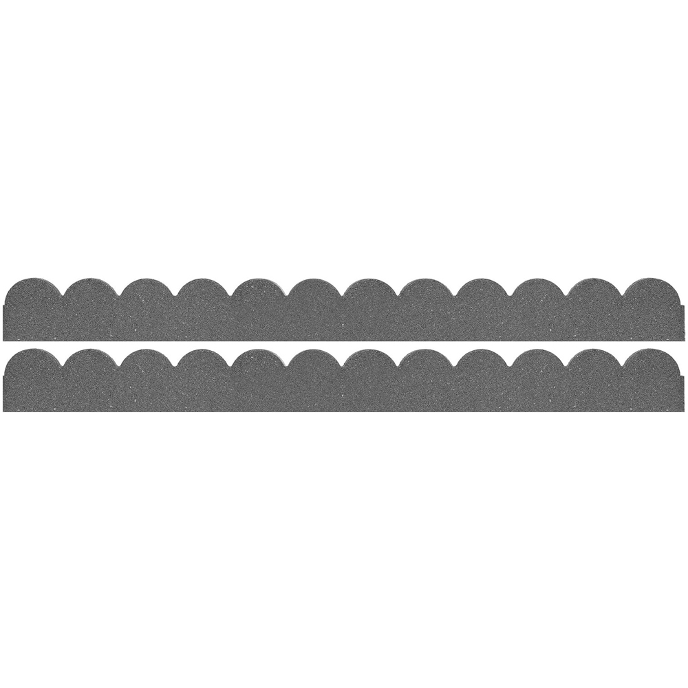 Primeur Flexi Curve Grey 9 x 5cm 2 Pack Border Scallop Edging Image 1