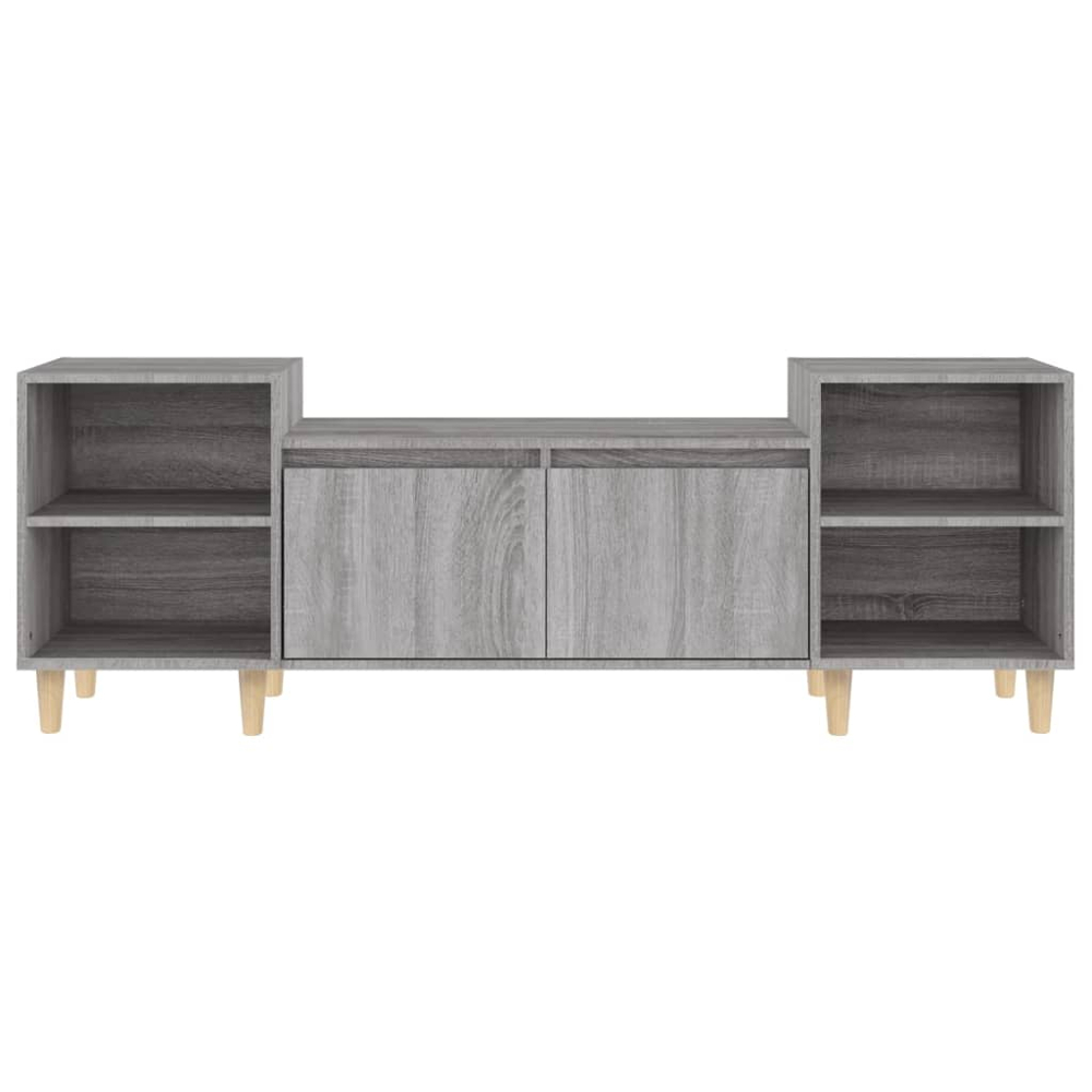 vidaXL 2 Door 4 Shelf Grey Sonoma TV Cabinet Image 3