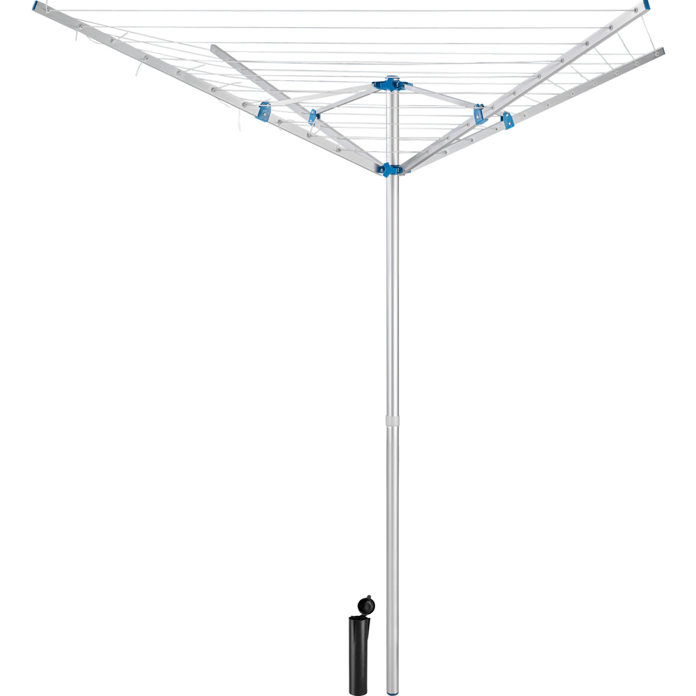 tectake 4 Arm Foldable Washing Line Dryer with Cover Image 1