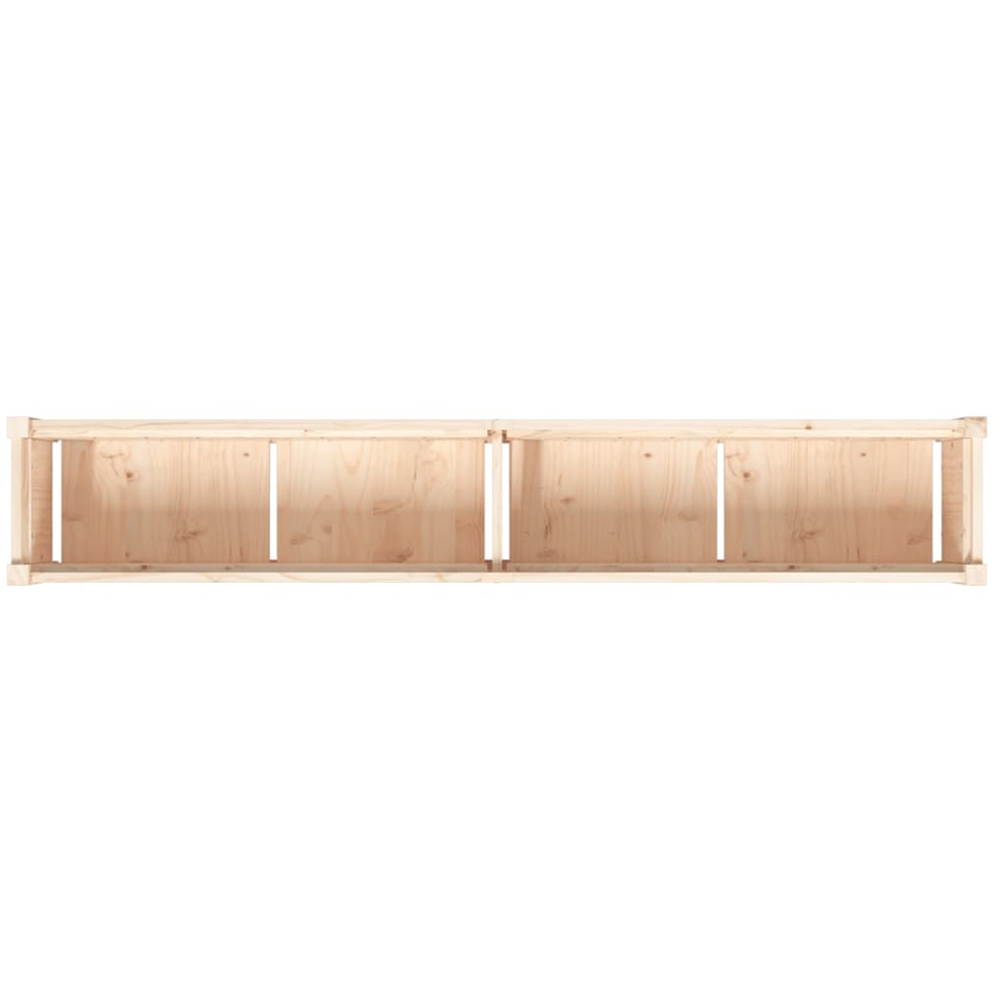 vidaXL Natural Solid Pine Wood Garden Planter 180 x 31 x 31cm 2 Pack Image 7