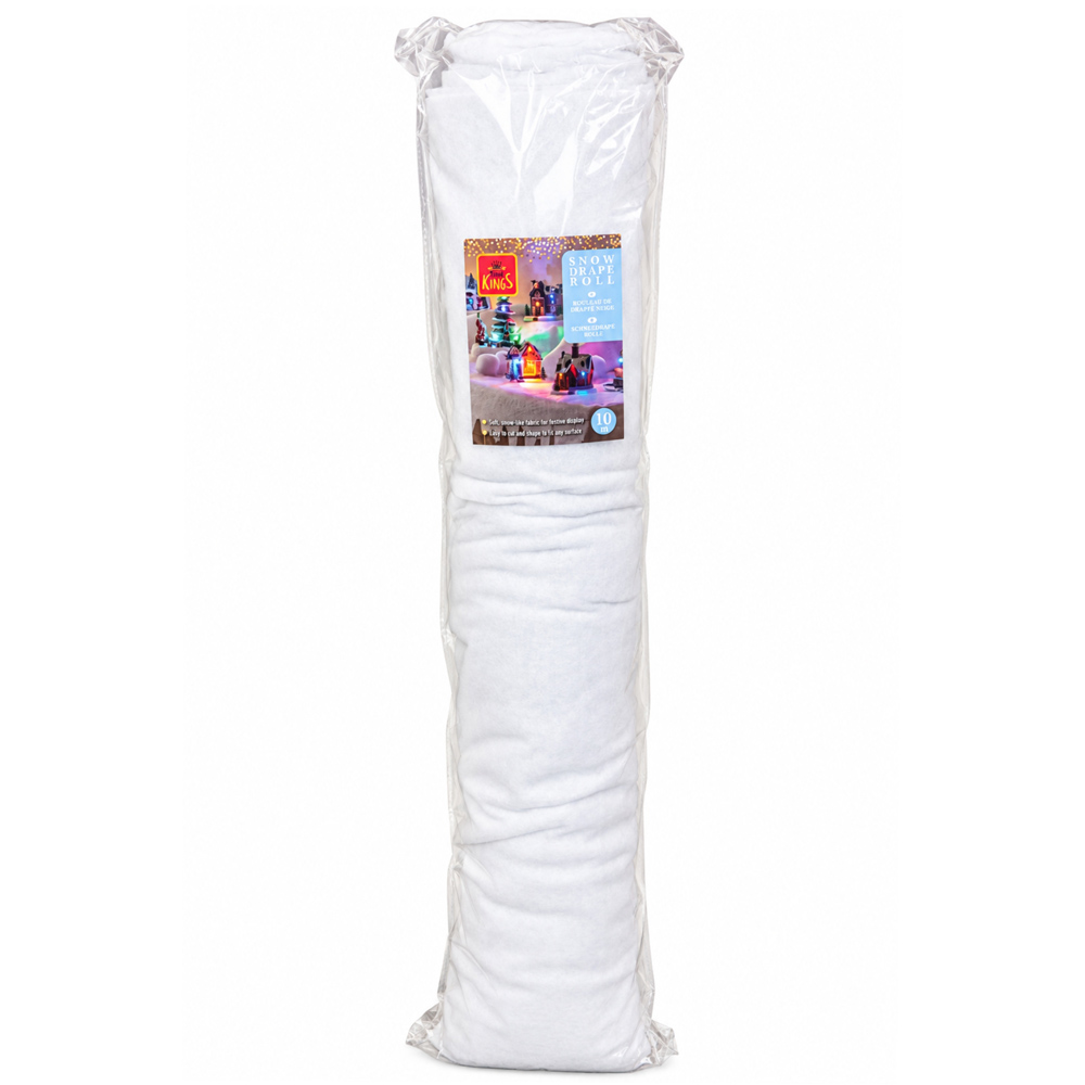 Samuel Alexander Artificial Christmas Faux Snow Drape Indoor Display 90cm x 10m Image 1