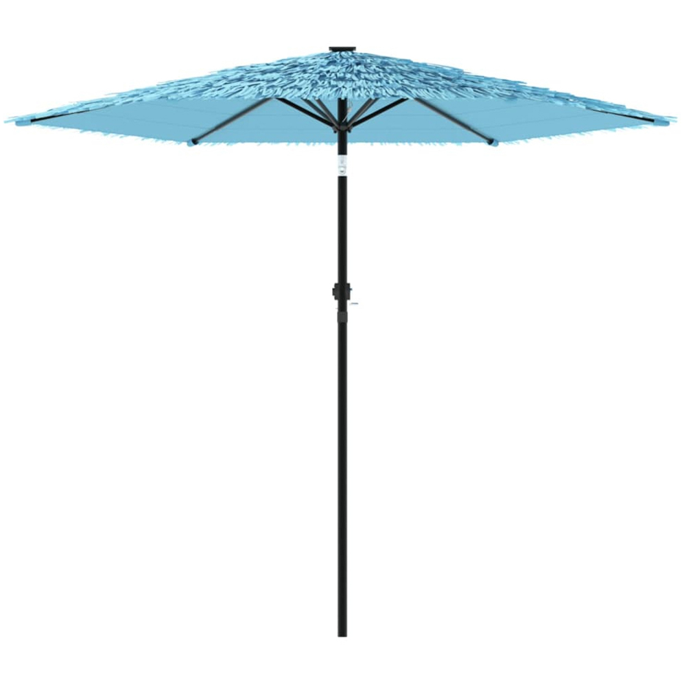 vidaXL Blue Straw Top Garden Parasol with Steel Pole 2.2m Image 3