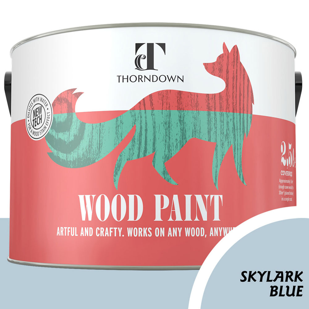 Thorndown Skylark Blue Satin Wood Paint 2.5L Image 3