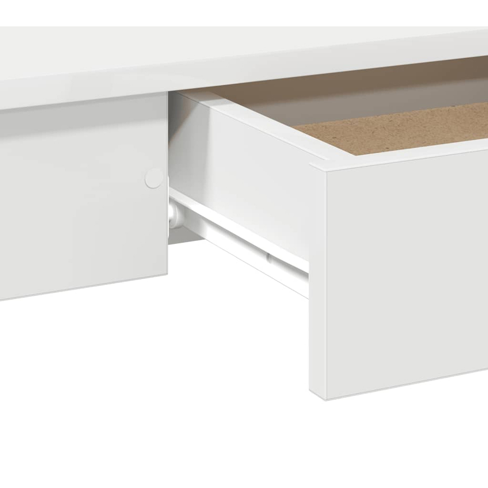 vidaXL 3 Shelf Desk Brown Image 7