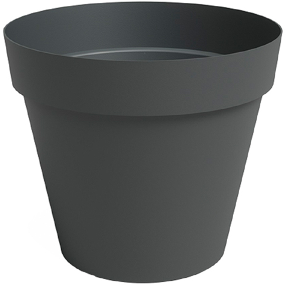 Artevasi Capri Anthracite Round Plastic Plant Pot 40cm Image 1