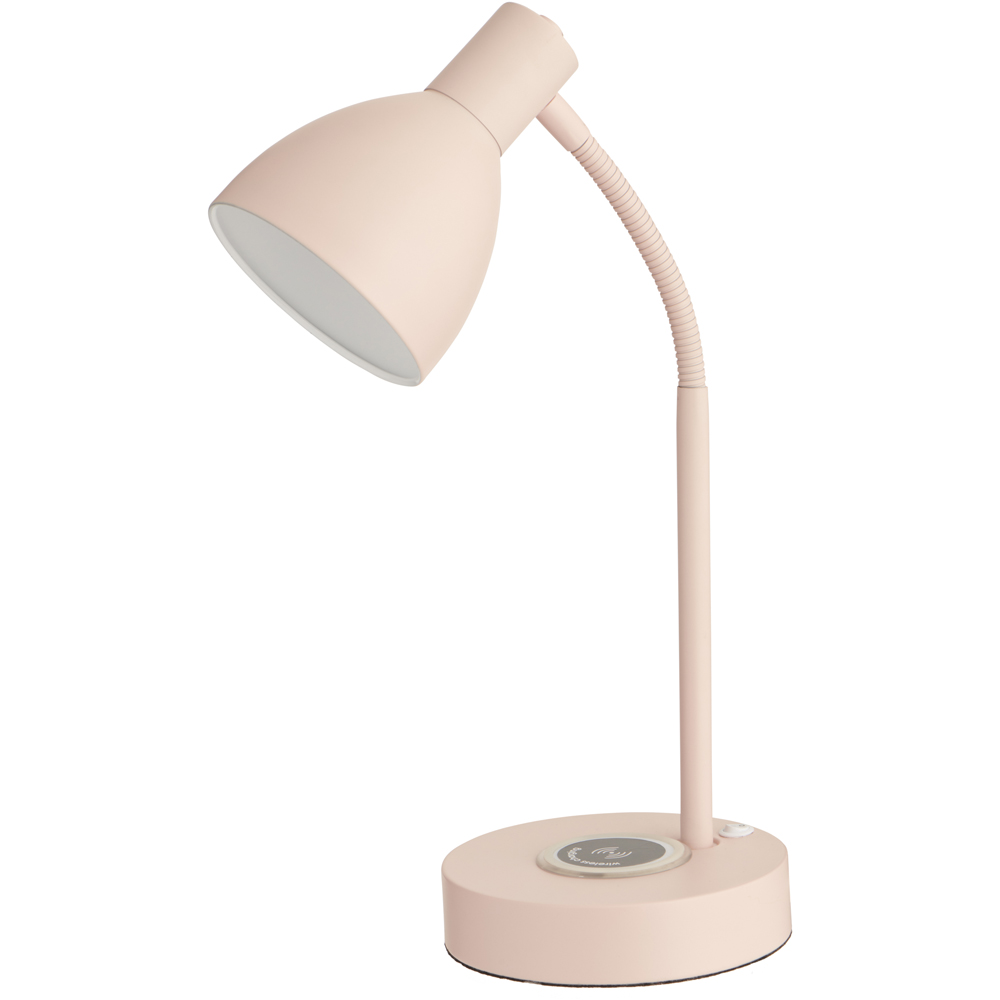 Wilko Pink Wireless Charger Lamp Image 1