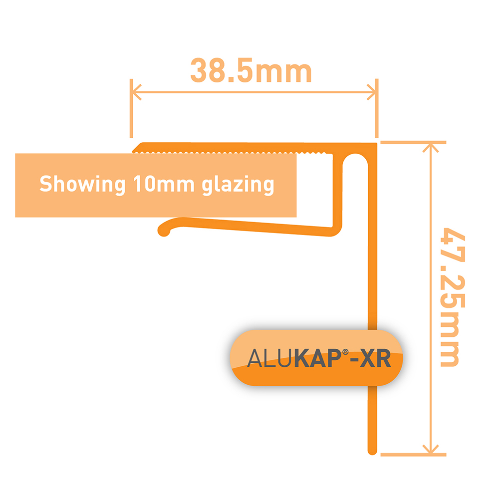 Alukap-XR 10mm White End Stop Bar 4.8m Image 3