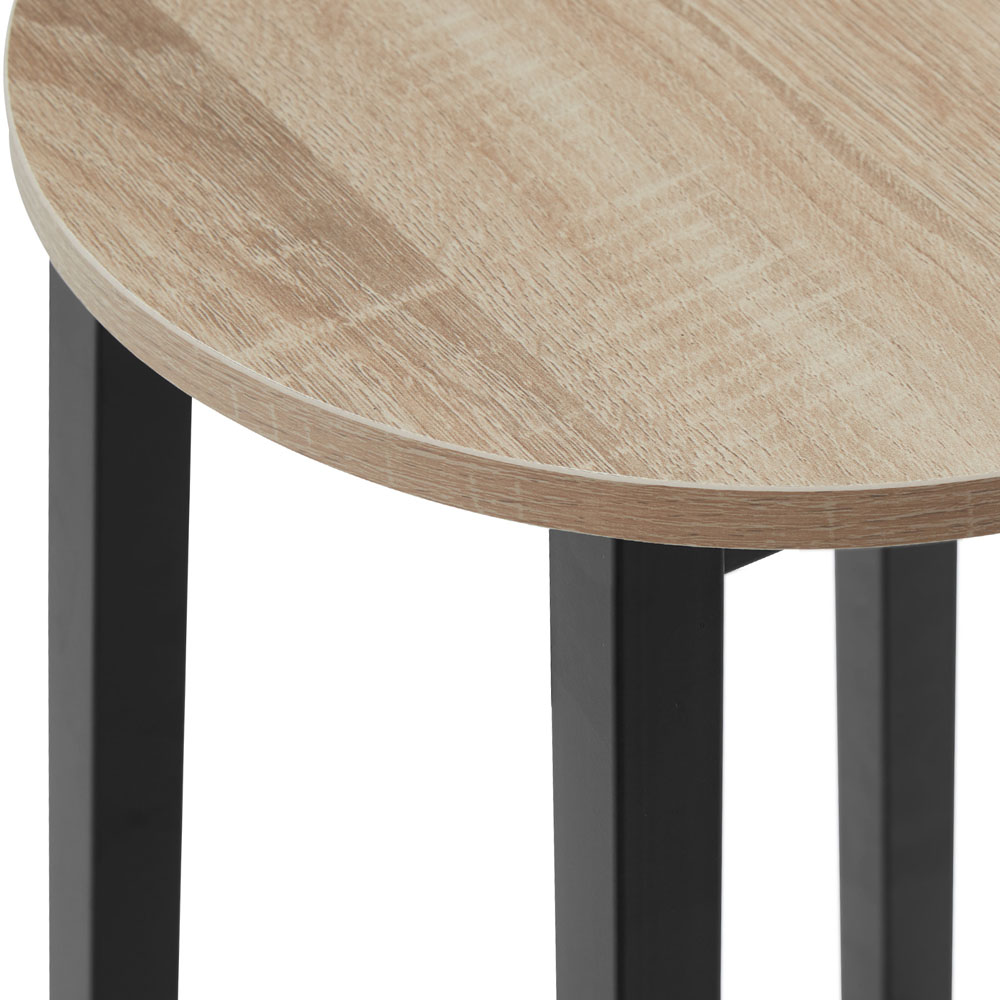 tectake Keynes Light Wood Oak Sonoma Set of 2 Bar Stool Image 6