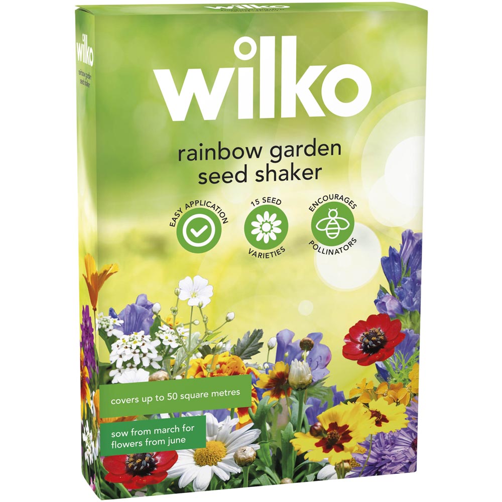 Wilko Rainbow Garden Flower Seed Shaker Image