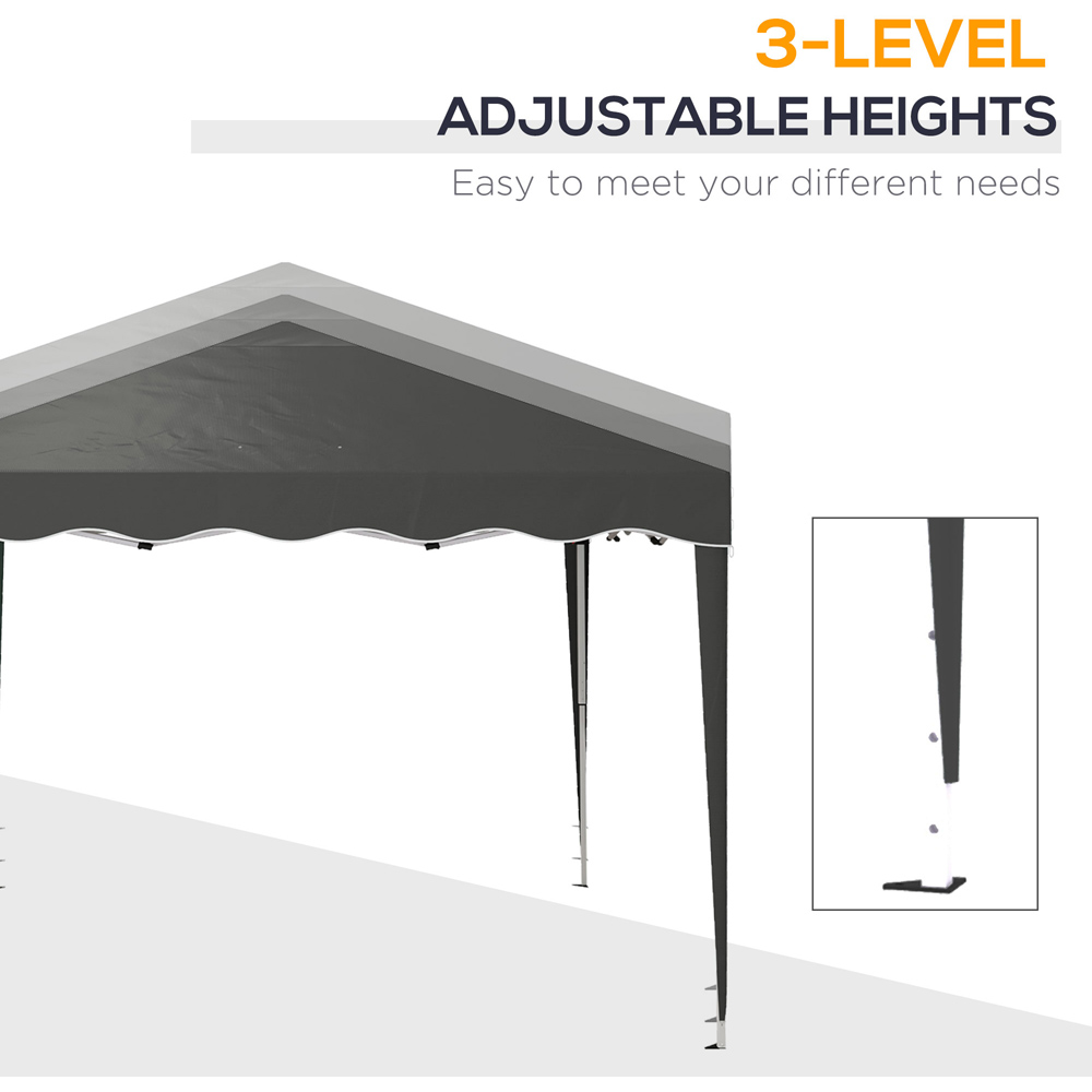 Outsunny 3 x 3m Grey Steel Frame Pop Up Gazebo Image 4