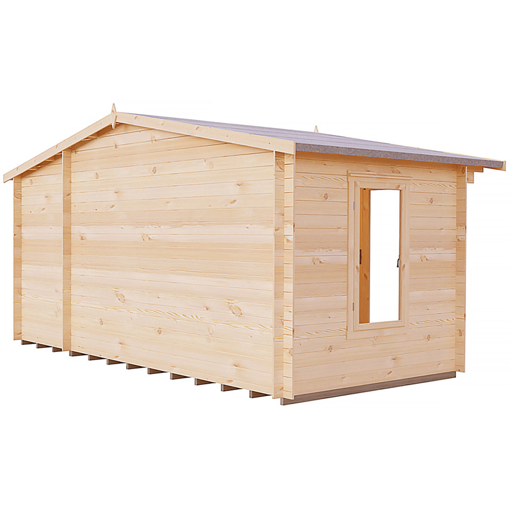 Shire Bourne 16 x 8ft Apex Garden Log Cabin Image 3