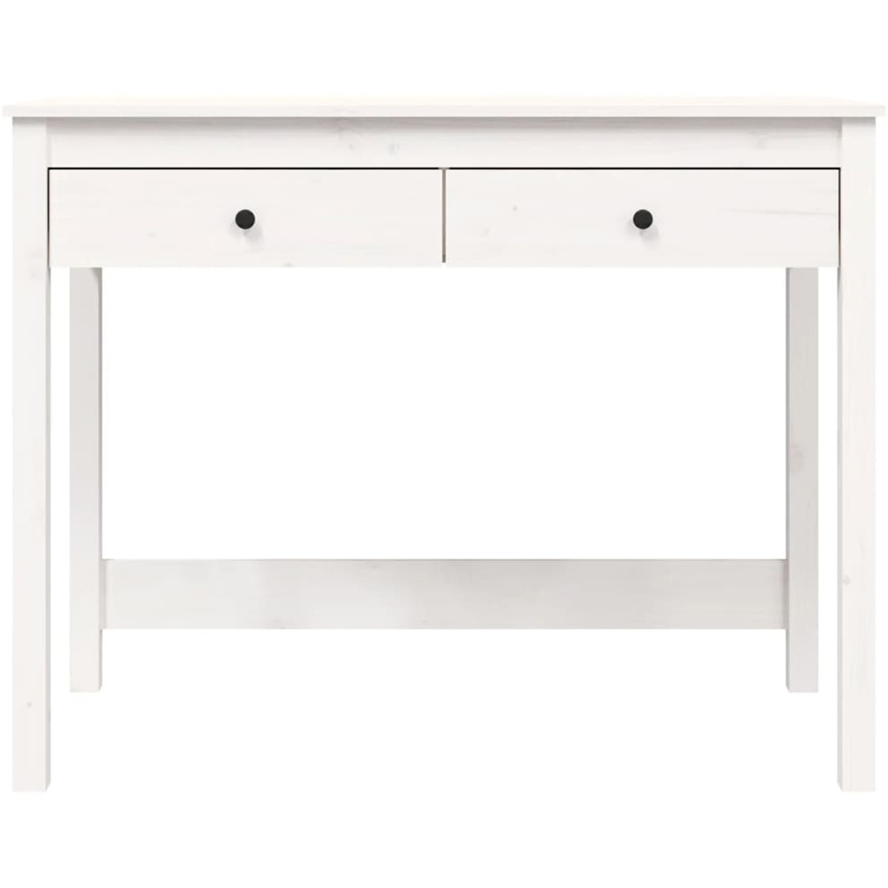 vidaXL 2 Drawer Computer Desk White Image 5