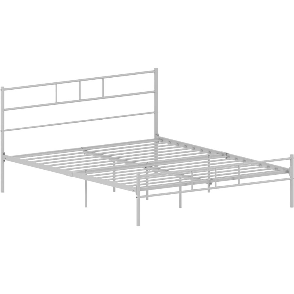 Vida Designs Dorset Double White Metal Bed Frame Image 2