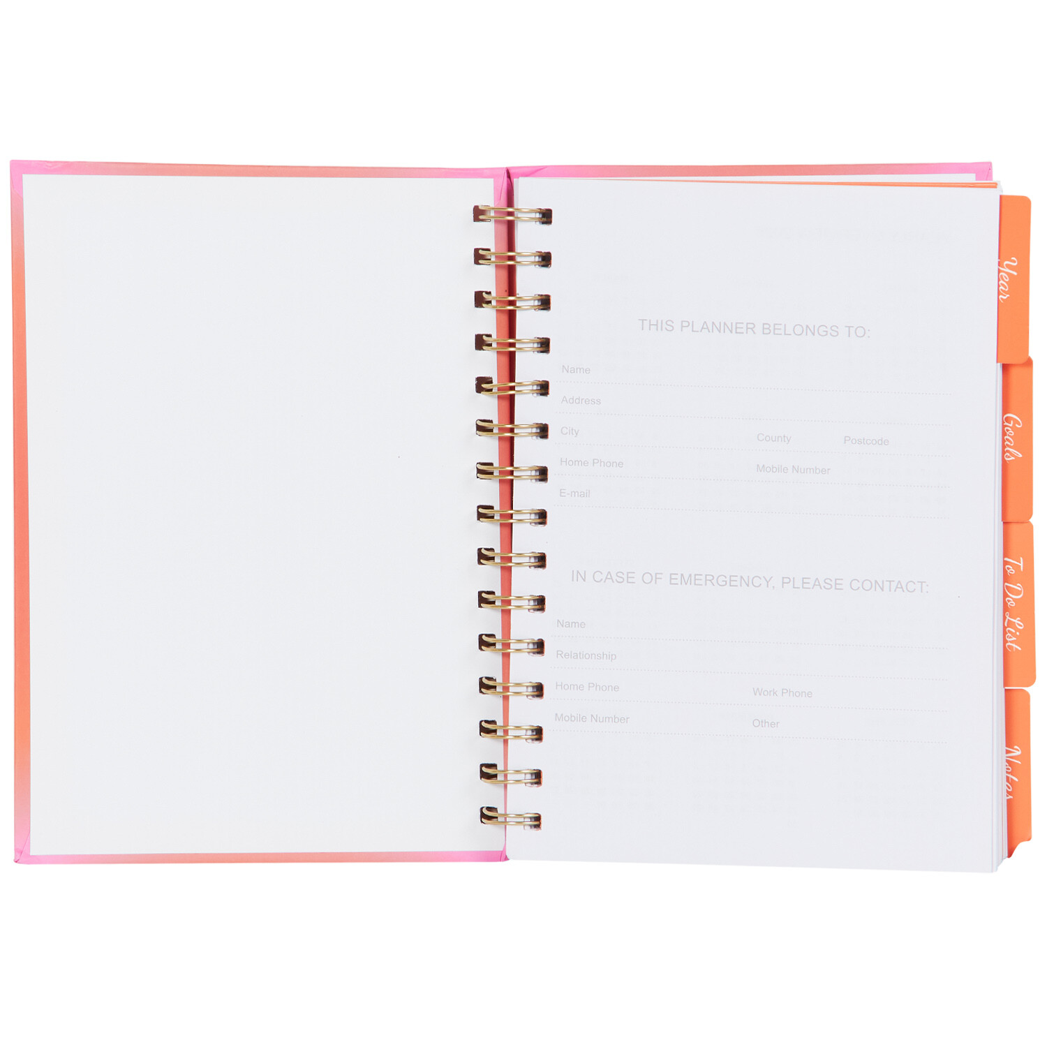 2025 Gradient Organiser with Dividers A5 - Multicolour Image 8