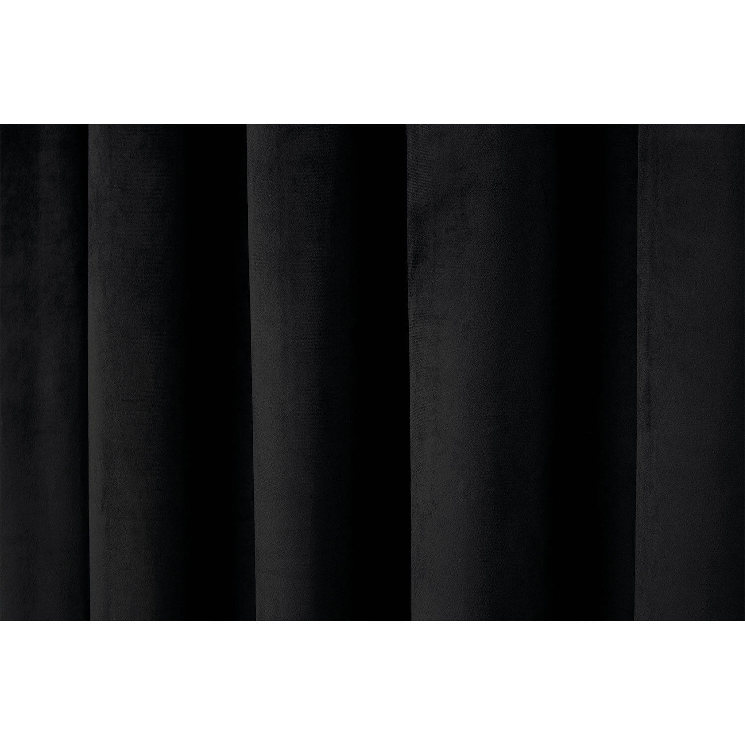 Divante Vermont Black Velvet Blackout Curtains 168 x 137cm Image 4