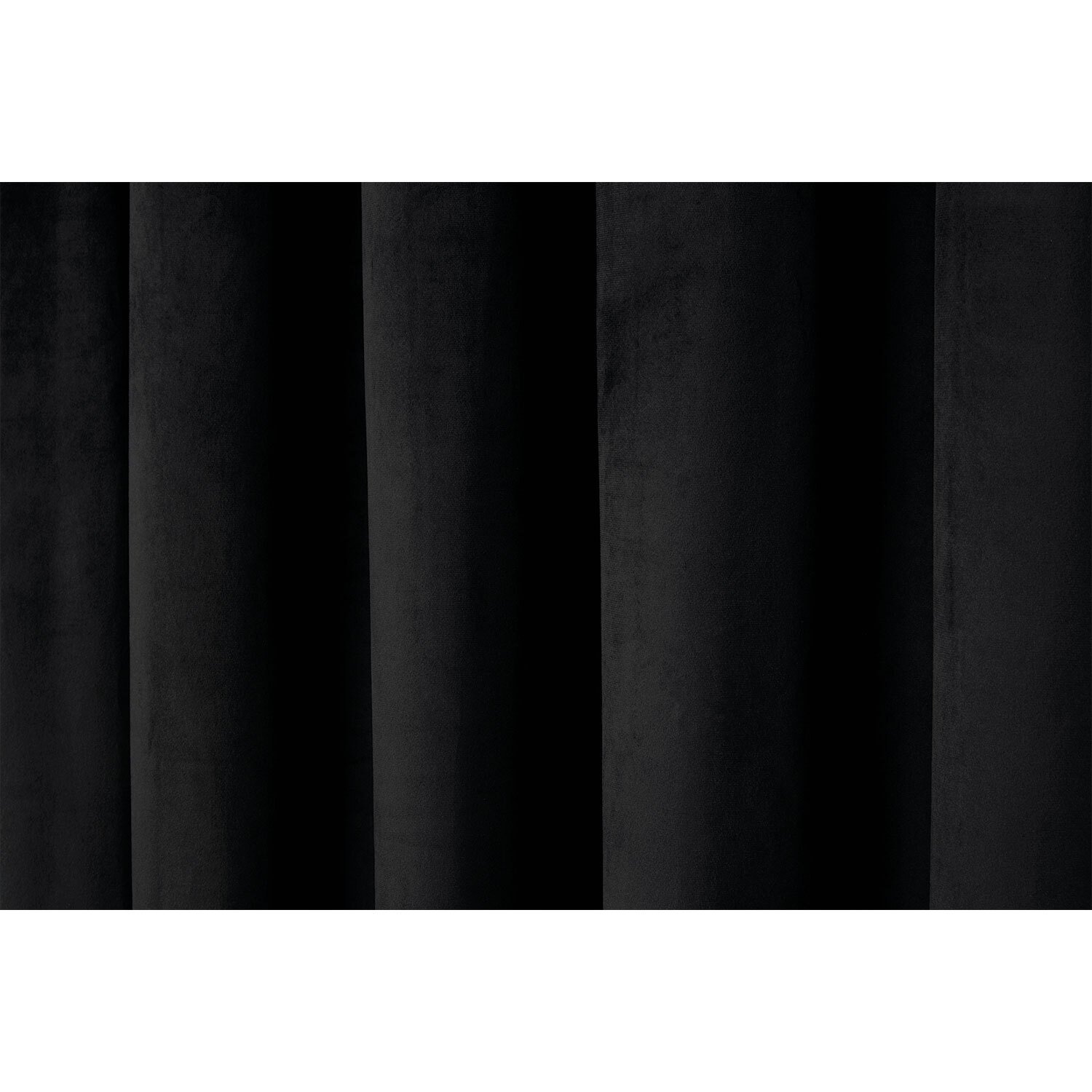 Divante Vermont Black Velvet Blackout Curtains 229cm Image 4