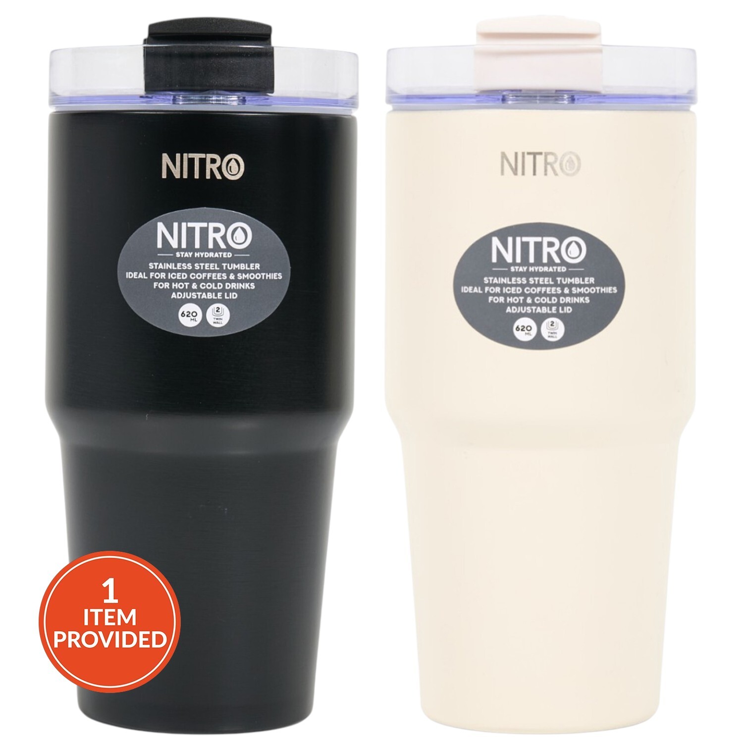 Nitro Stainless Steel Vacuum Tumbler with Straw Image 1
