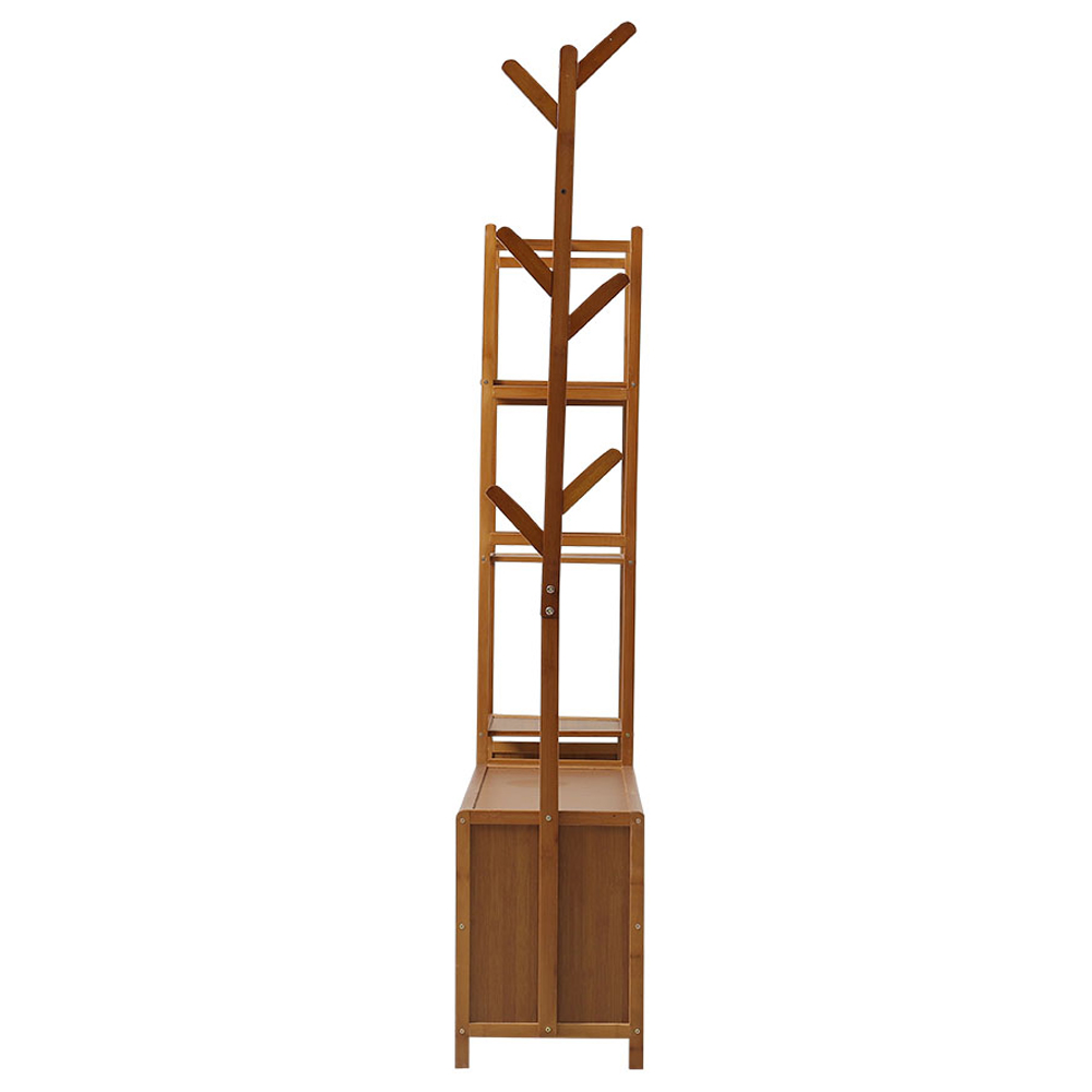 Living and Home Freestanding Bamboo Clothes Rack Image 4