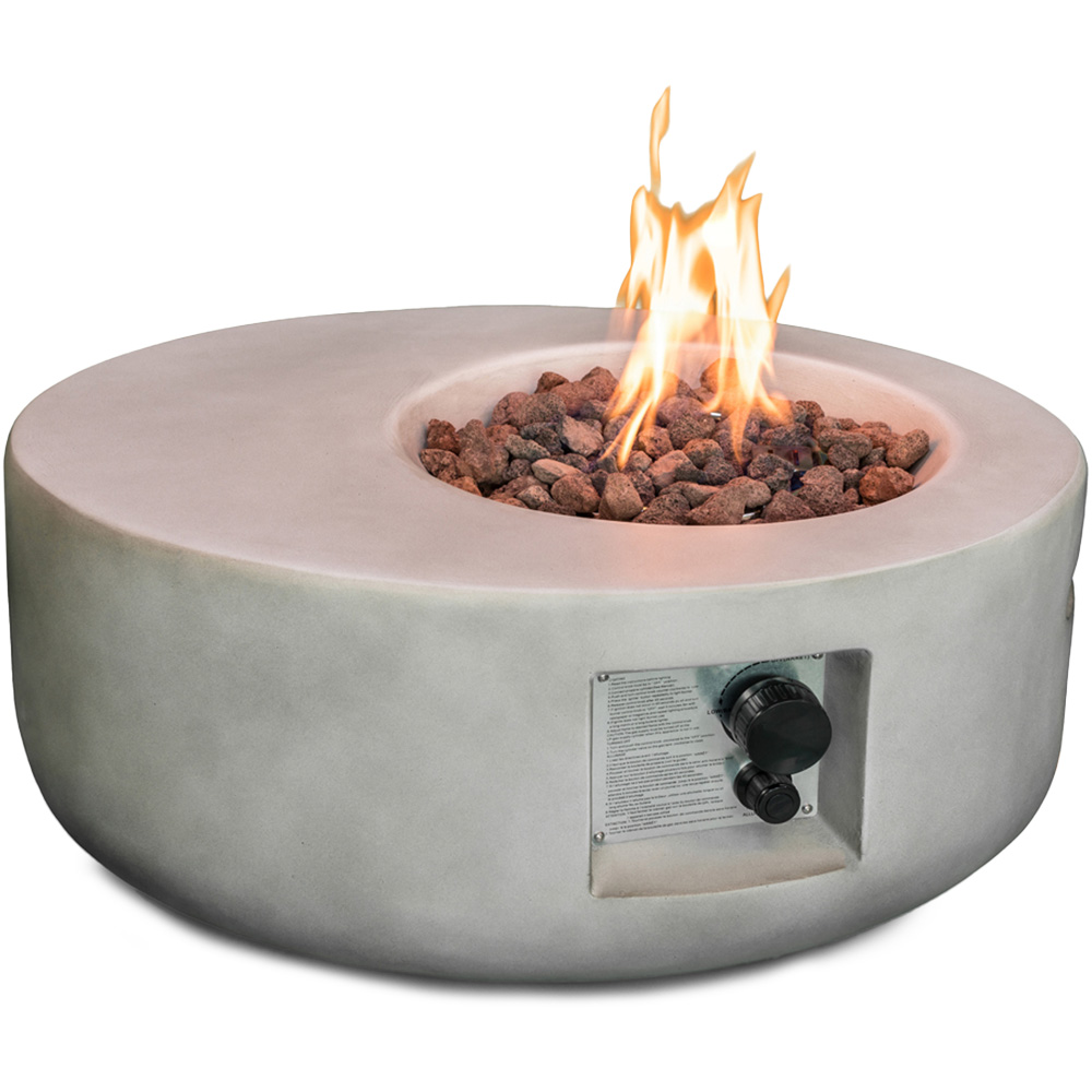 MDA Designs Echo Light Stone Propane Outdoor Firepit Image 1